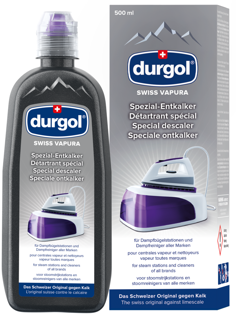 durgol swiss vapura Special descaler for steam stations and cleaners of all brands durgol